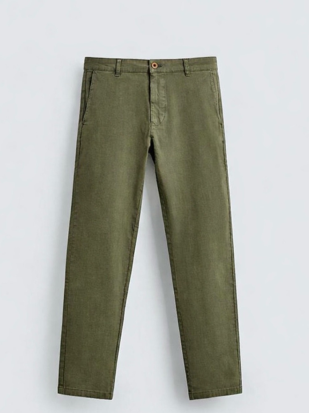 Zara Men Skinny Chino Pant Olive Green MSRP $50 NWOT Size 29